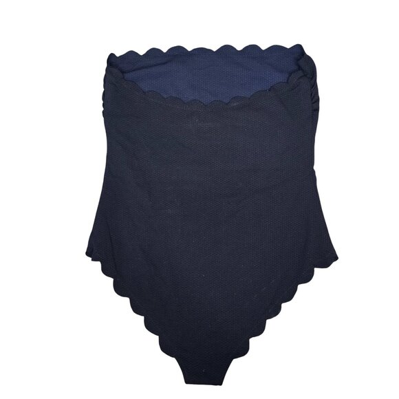 Marysia Chesapeake reversible strapless Scallop Edge Black One-Piece Swimsuit L - Picture 10 of 11
